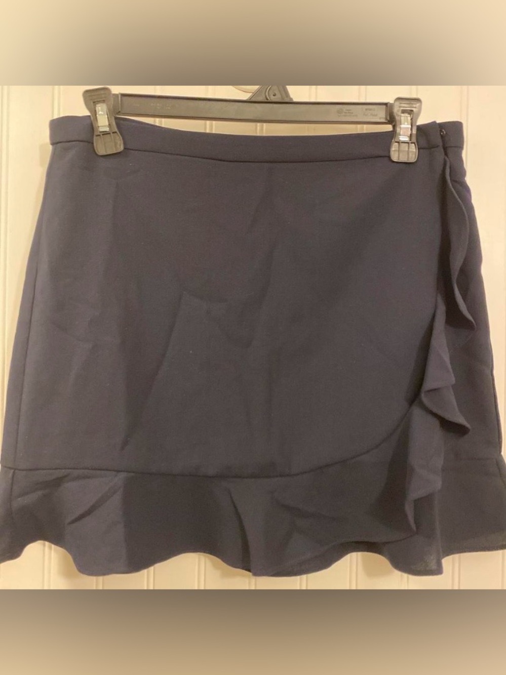 F21 navy blue wrap skirt